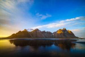Vestrahorn mountain at sunset, Stokksnes, Iceland