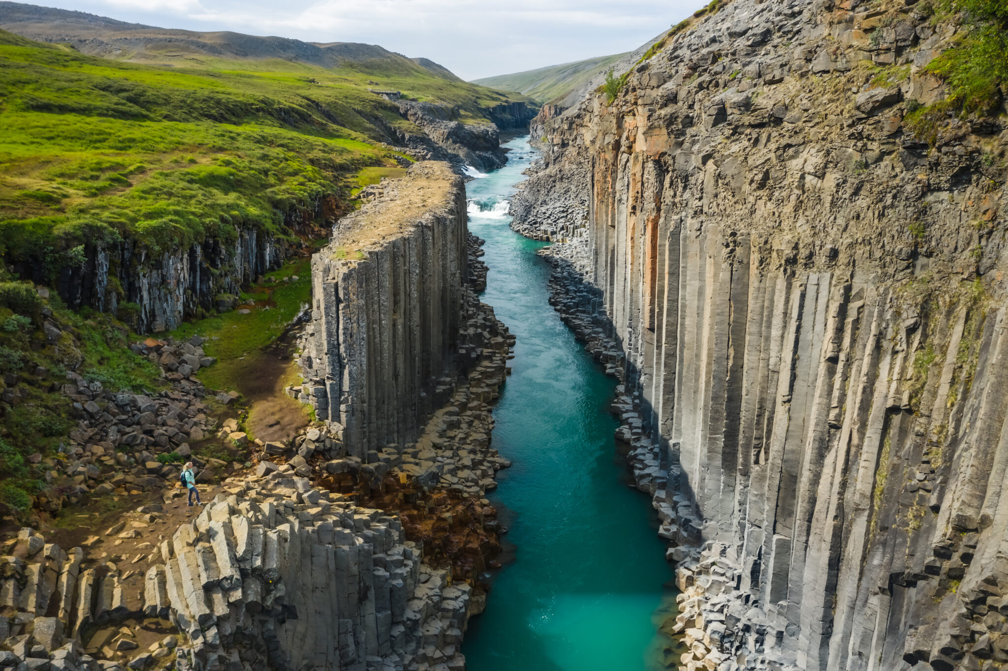 Studlagil basalt canyon, Iceland. One of the most epic and wonderfull nature sightseeing in Iceland.